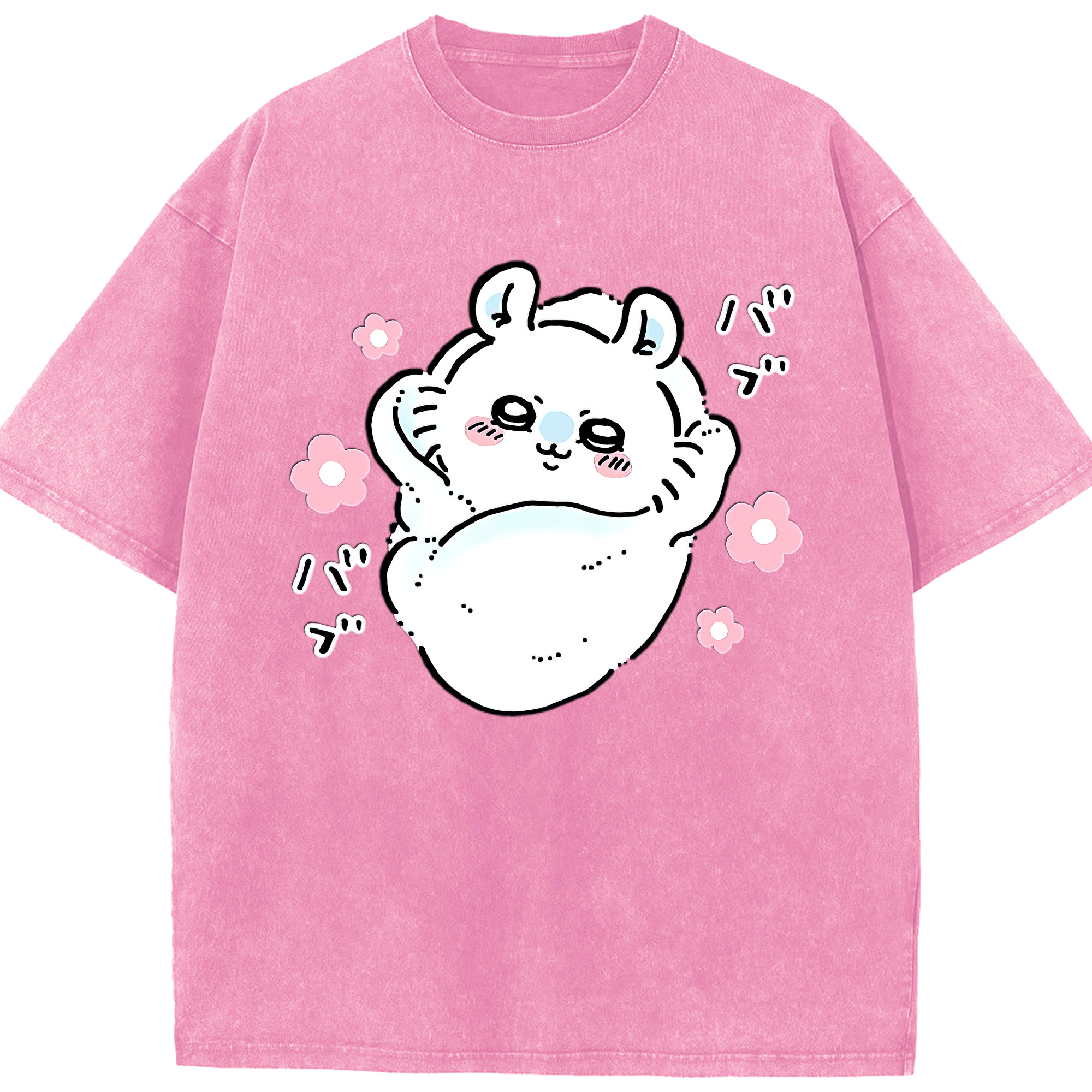 （画像用） ちいかわ モモンガ Chii-kawa Momonga 綿100% ヴィンテージ風 半袖Tシャツ（フロントプリント）
